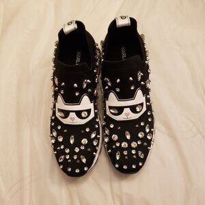 Karl Lagerfeld Paris Women's Malna Embellished Pull-On Sneakers
